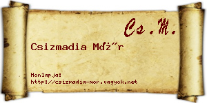 Csizmadia Mór névjegykártya